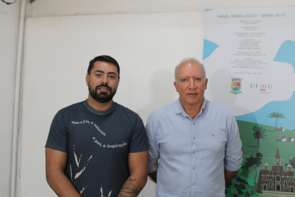 José Maurício, secretário de Cultura e Turismo, e Adilson dos Santos, prefeito de Maria da Fé