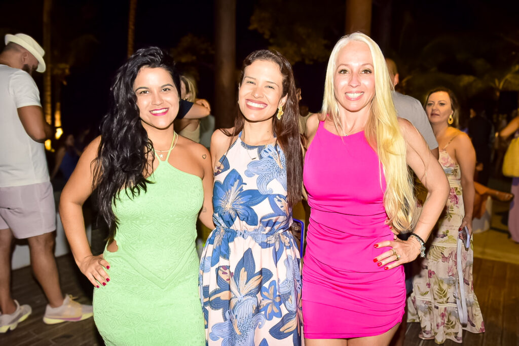 Larissa Rocha, da Viva Viagem, Lara Mello, da HotelDO, e Luh Lessa, da Viaje com a Luh