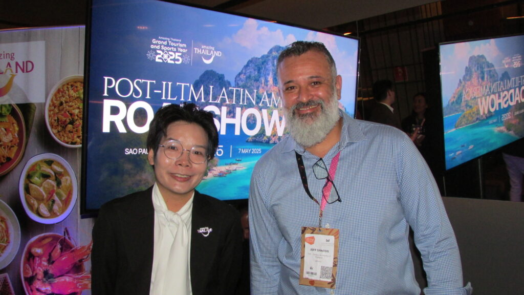 Lert Narongchaisakun e Jeff Santos, da Autoridade de Turismo da Tailândia
