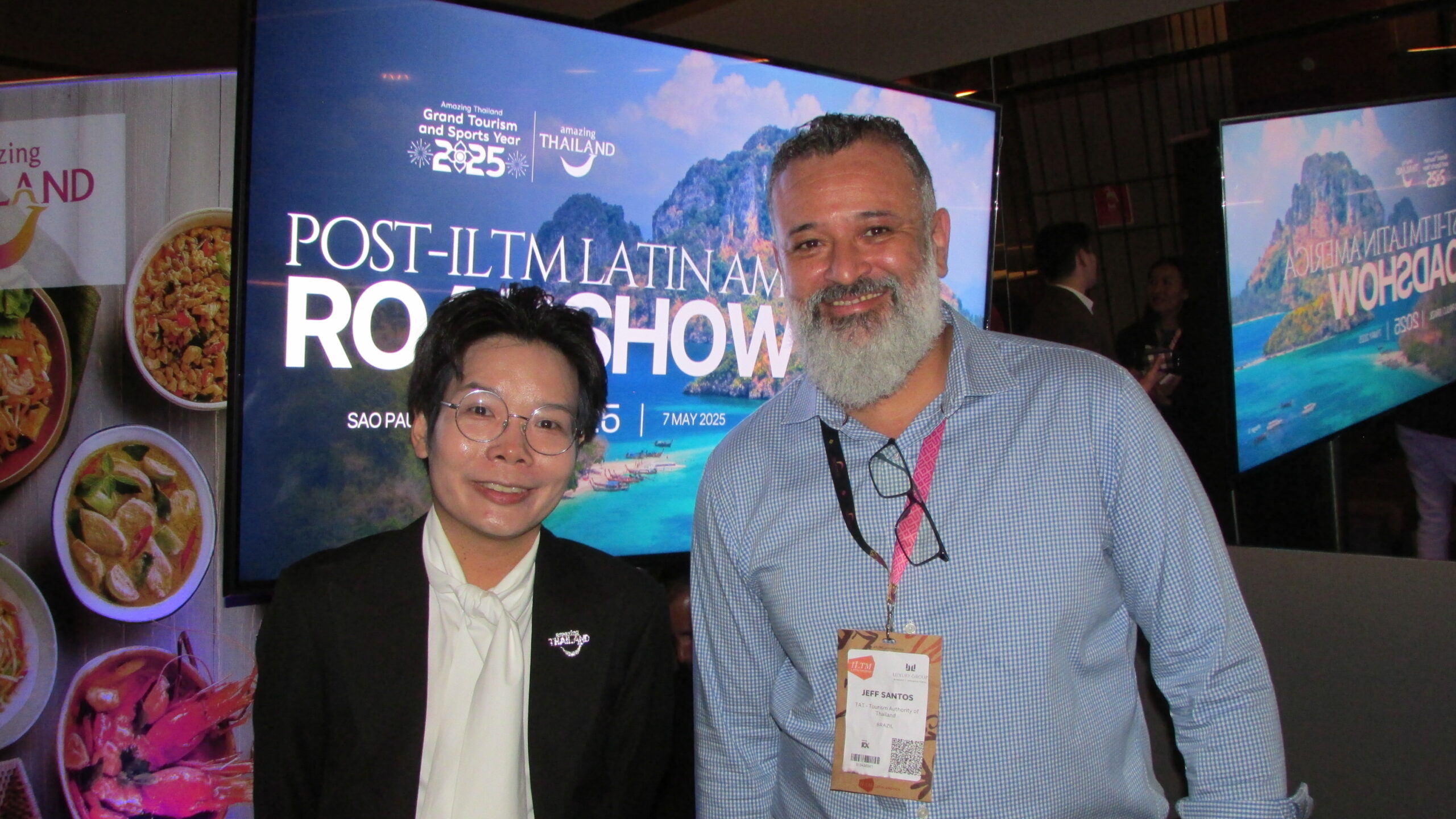 Lert Narongchaisakun e Jeff Santos da Autoridade de Turismo da Tailandia scaled Tailândia reforça laços com o mercado brasileiro em jantar exclusivo pós-ILTM