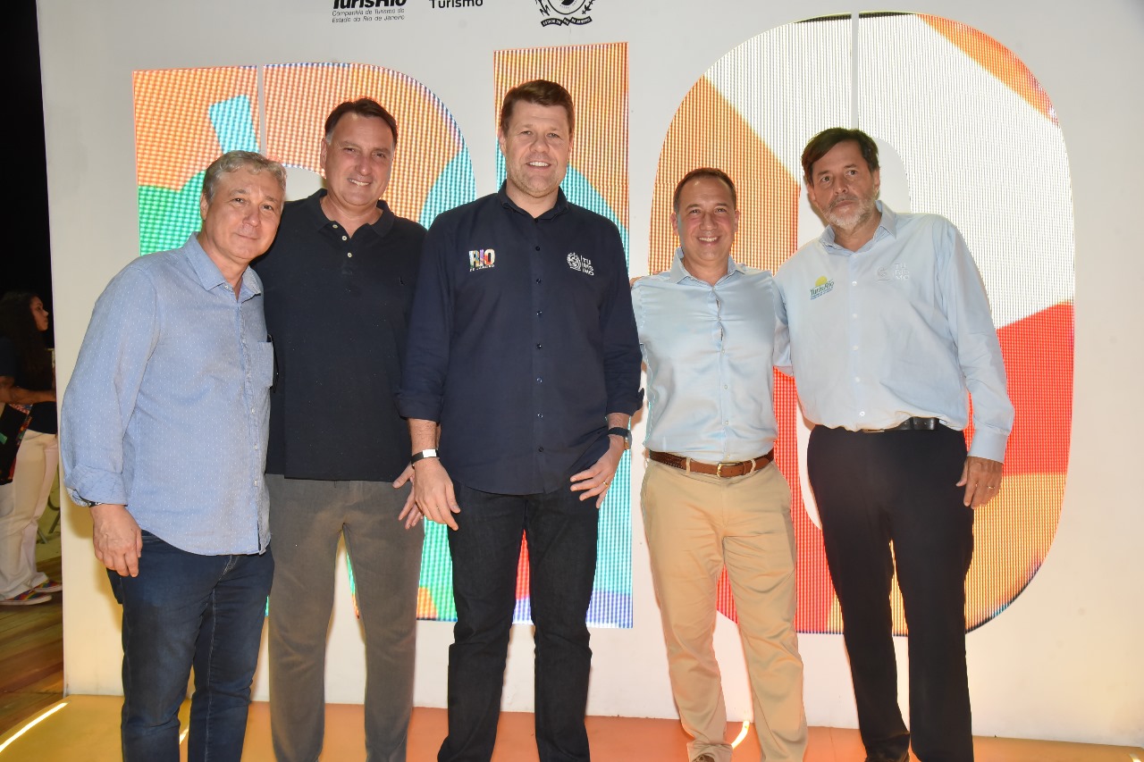Luiz Strauss Pedro Guimaraes Gustavo Tutuca Marcelo Siciliano e Sergio Ricardo Setur-RJ e TurisRio celebram agentes de viagens em Copacabana