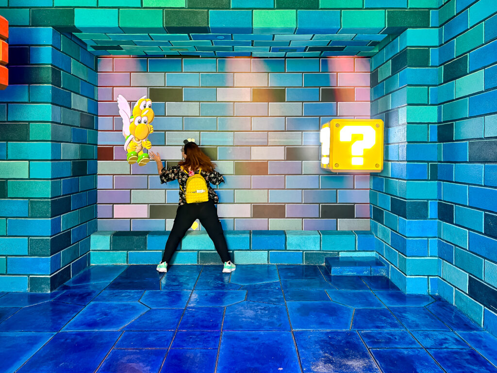 Mini game interativo no Super Nintendo World