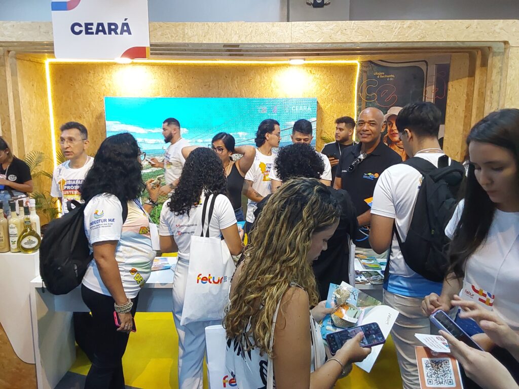 Movimentação intensa no estande do Ceará