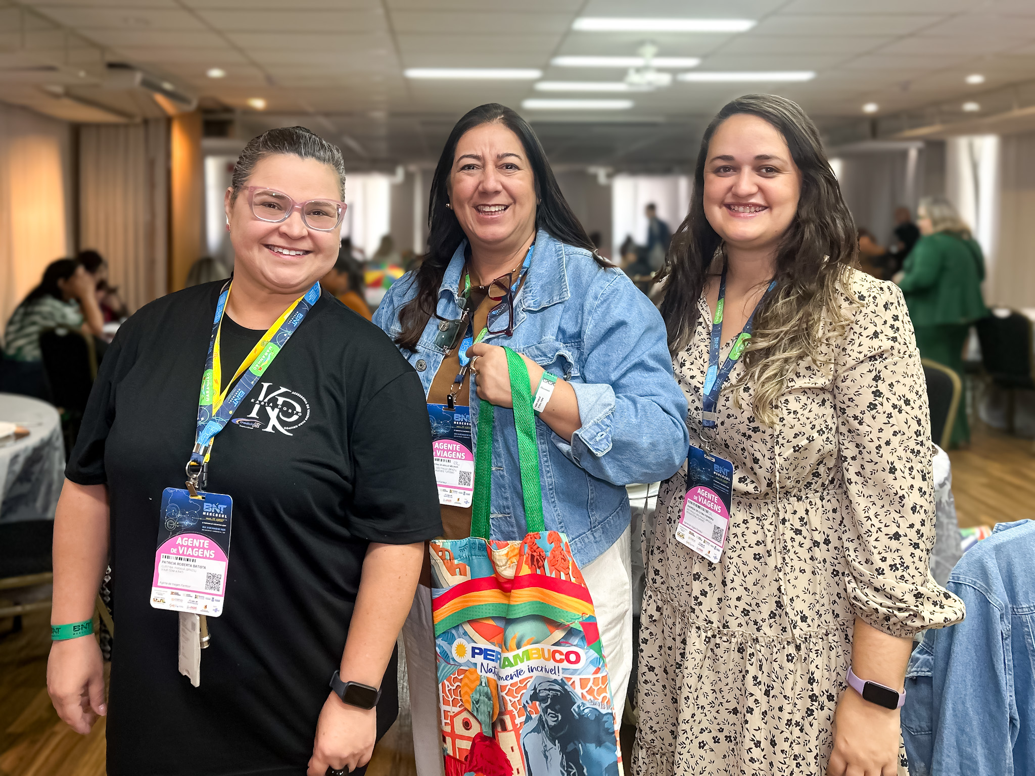 Patricia Batista, da Viaje com a Pati, Teresa Molinari, da Molinari Viagens e Turismo, Andressa Ferreira, da Sensacional Turismo
