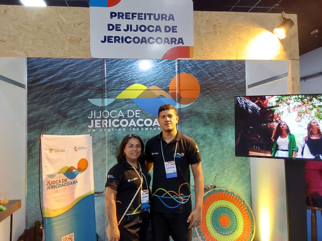 Vanusia Souza e Flavio Oliveira, da Prefeitura de Jericoacoara