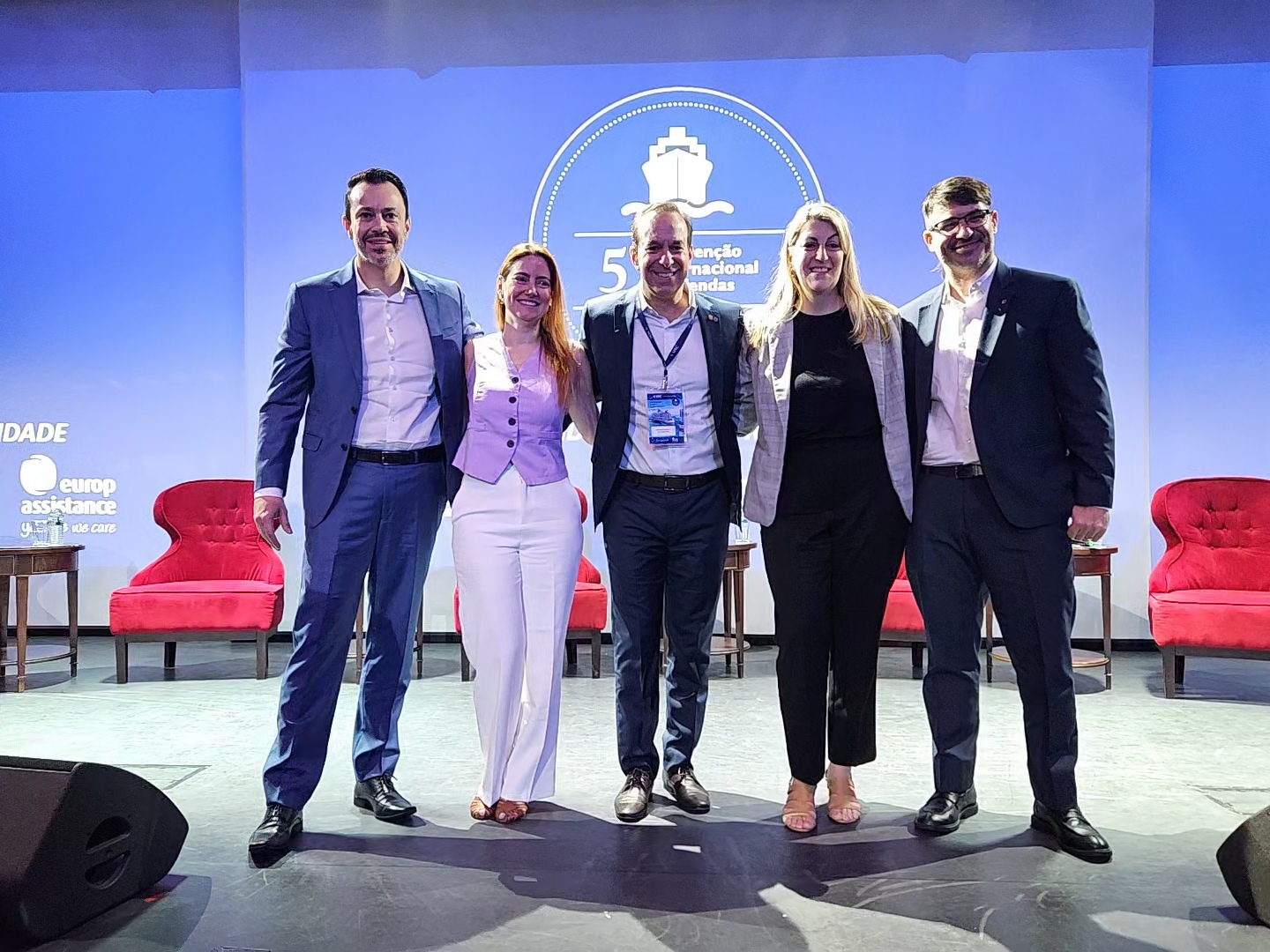Eduardo Simões, Fernanda Zebral, Adrian Ursilli, Denize Lousada e Ignacio Palacios, da MSC