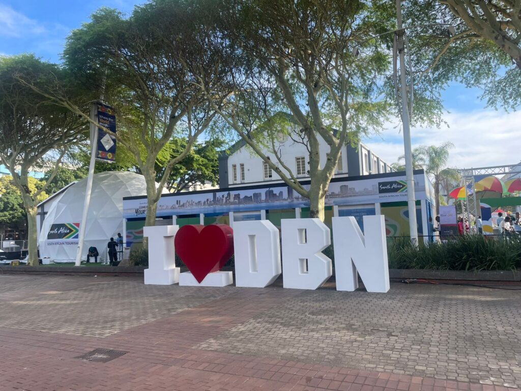 Letreiro do I Love Durban