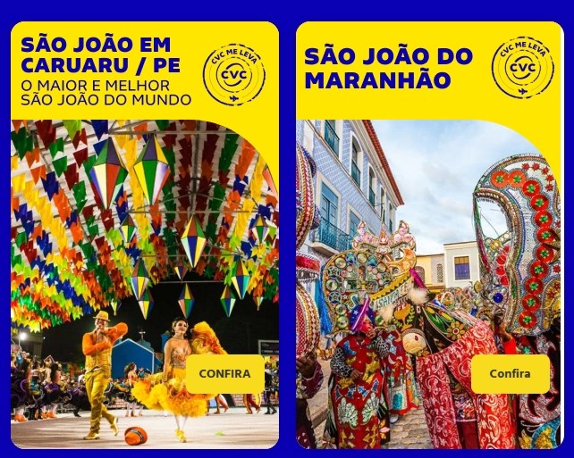 CVC lança pacotes exclusivos para o São João 2025 com foco em destinos tradicionais do Nordeste 1 imagem 6 CVC lança pacotes exclusivos para o São João 2025 com foco em destinos tradicionais do Nordeste