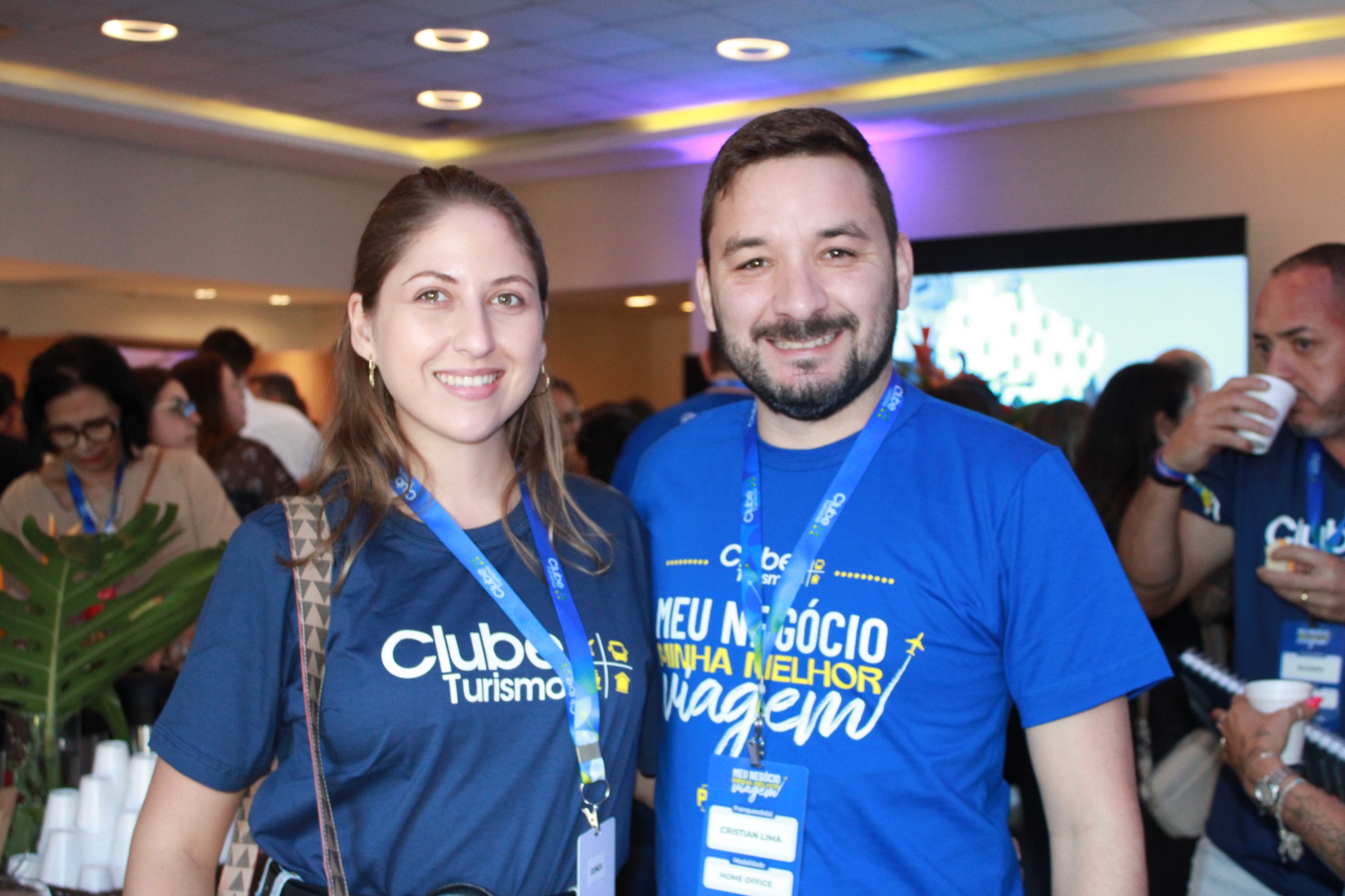 Ana Baggio e Cristian Lima, da Clube Turismo (Giulia Jardim/M&E)