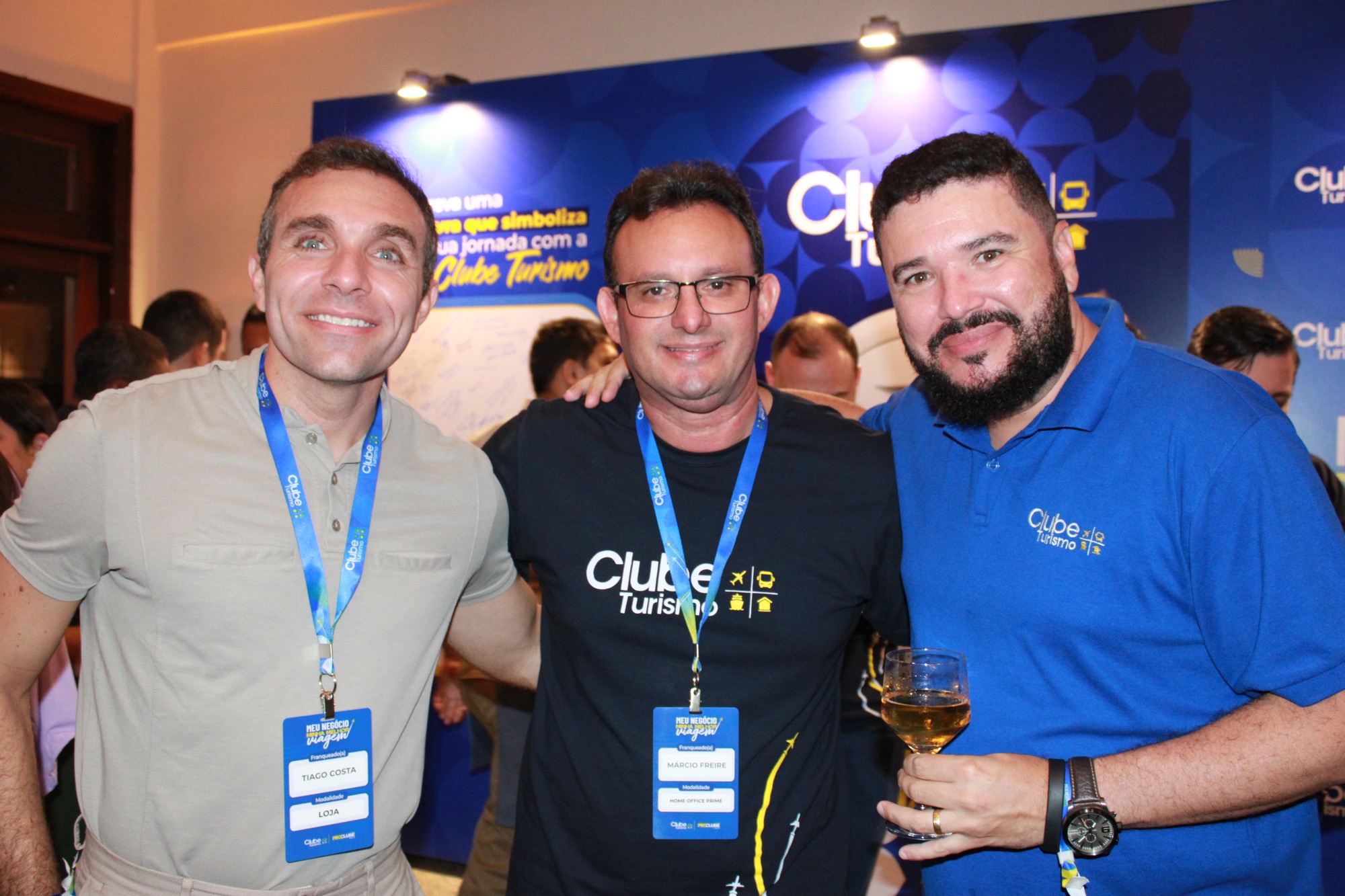 Tiago Costa, Márcio Freire e Gustavo Magalhães, da Clube Turismo (Giulia Jardim/M&E)