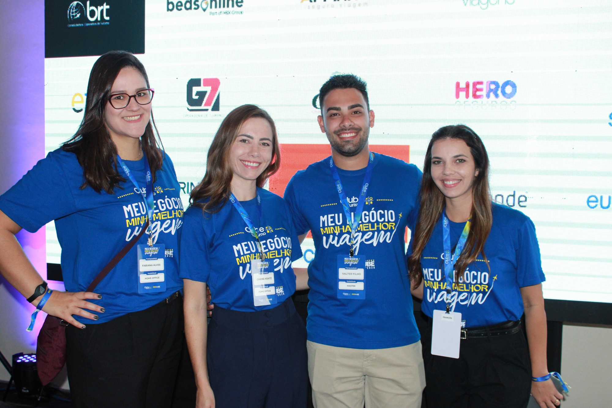 Fabiana Alves, Carine Kratz, Valter Filho e Larissa Lopes, da Clube Turismo (Giulia Jardim/M&E)