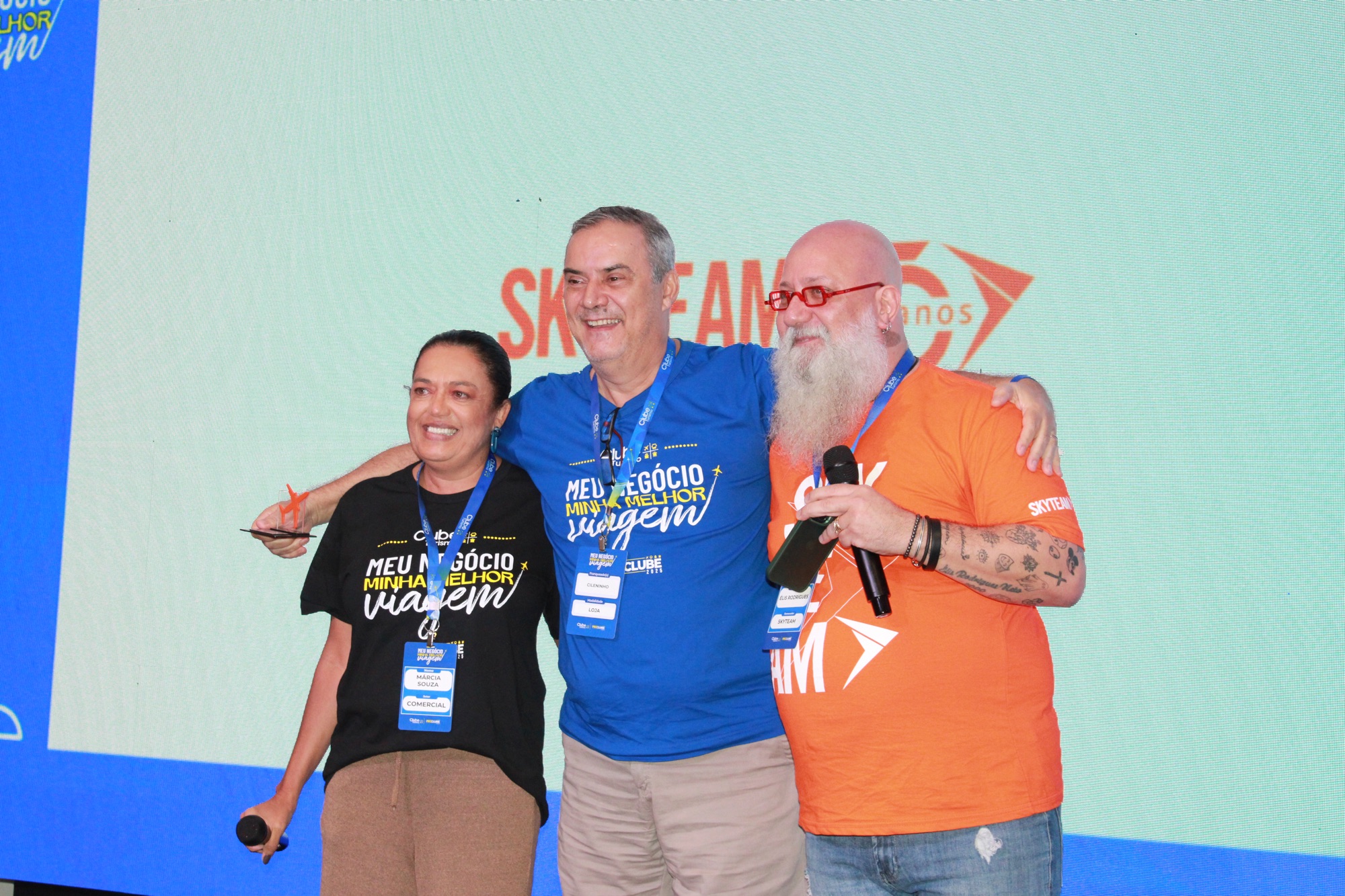 Franqueados foram reconhecidos pelo desempenho em vendas com a Skyteam durante o evento. (Giulia Jardim/M&E)