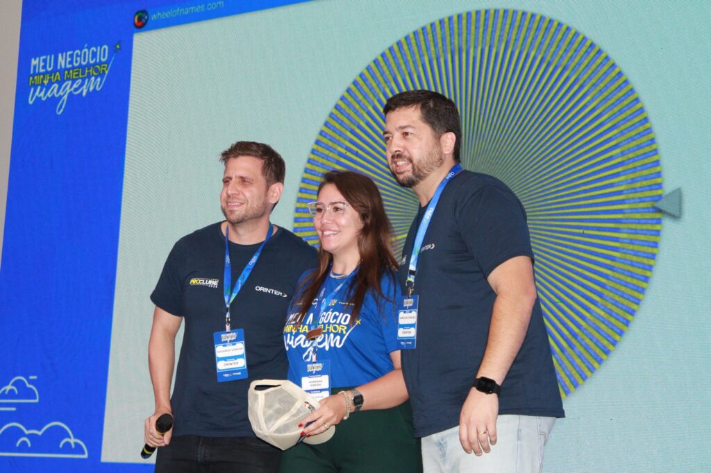 A Orinter deixou os franqueados empolgados com prêmios sorteados (Giulia Jardim/M&E)