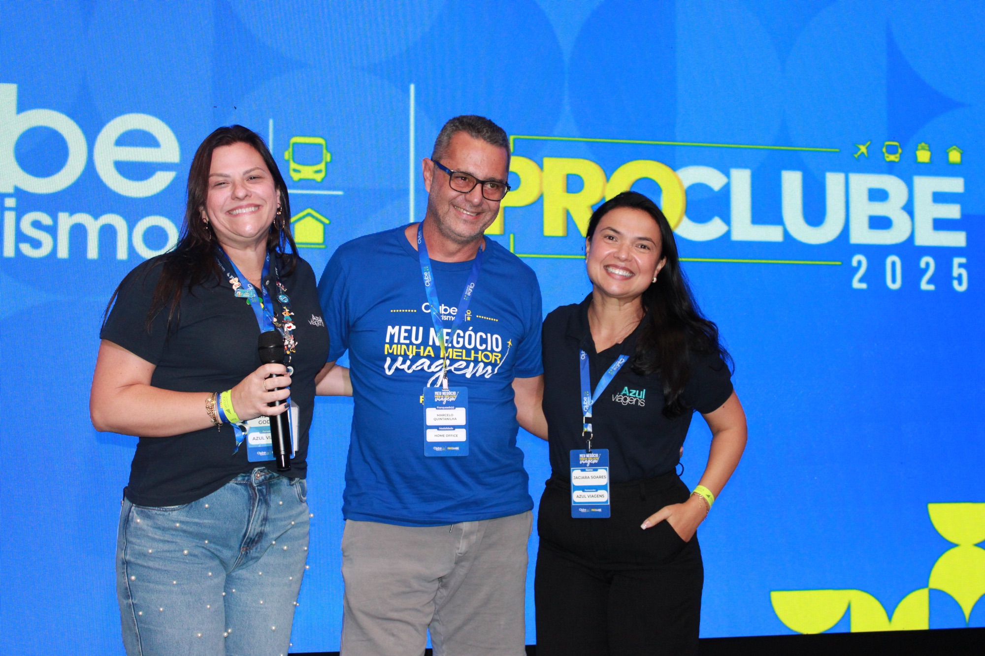 Azul Viagens animou o ProClube 2025 com passagens aéreas durante os sorteios (Giulia Jardim/M&E)