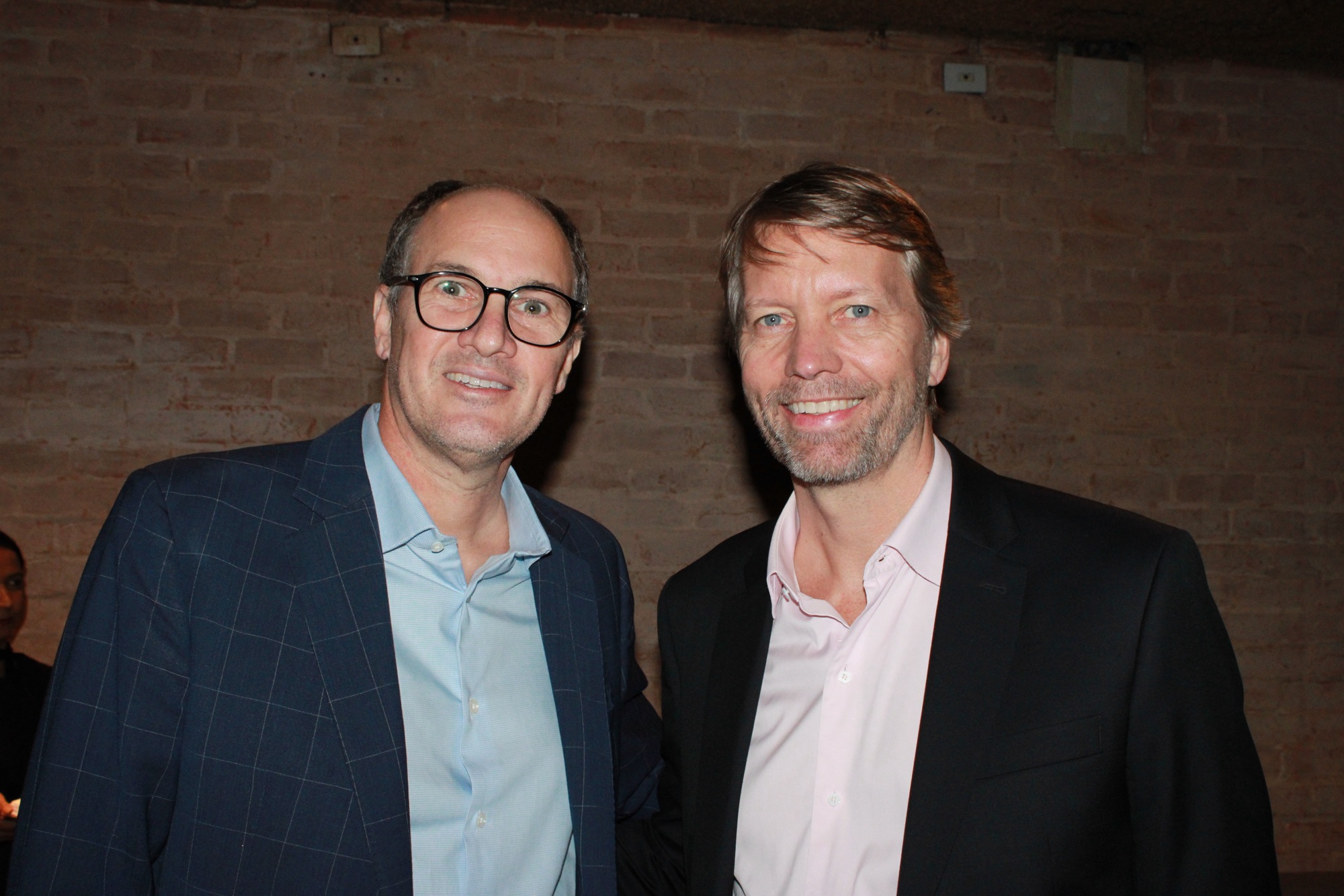 Eduardo Vasconcellos, da Kontik; e Jerome Cadir, da Latam Brasil (Giulia Jardim/M&E)