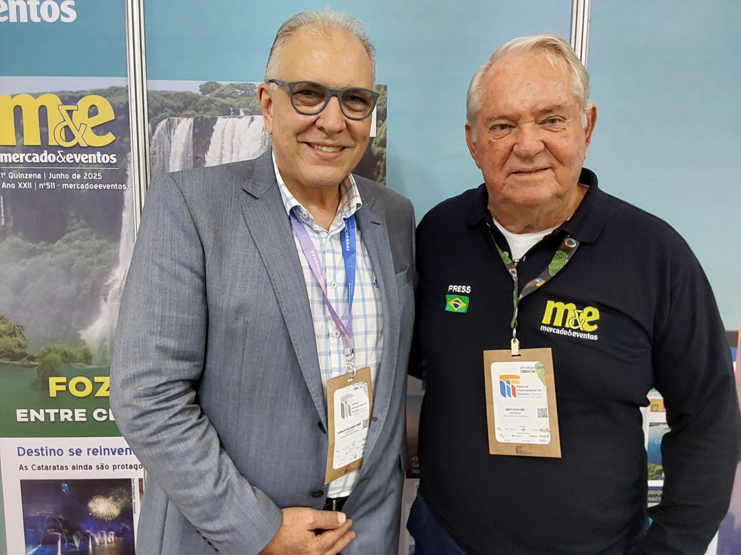 Cadu, do Bancorbrás, e Roy Taylor, do M&E