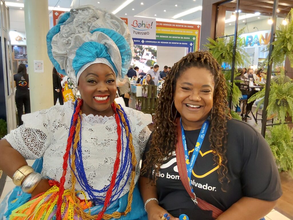 Lucicleide Nascimento, da Setur-BA, e Jamile Machado da Secult-BA