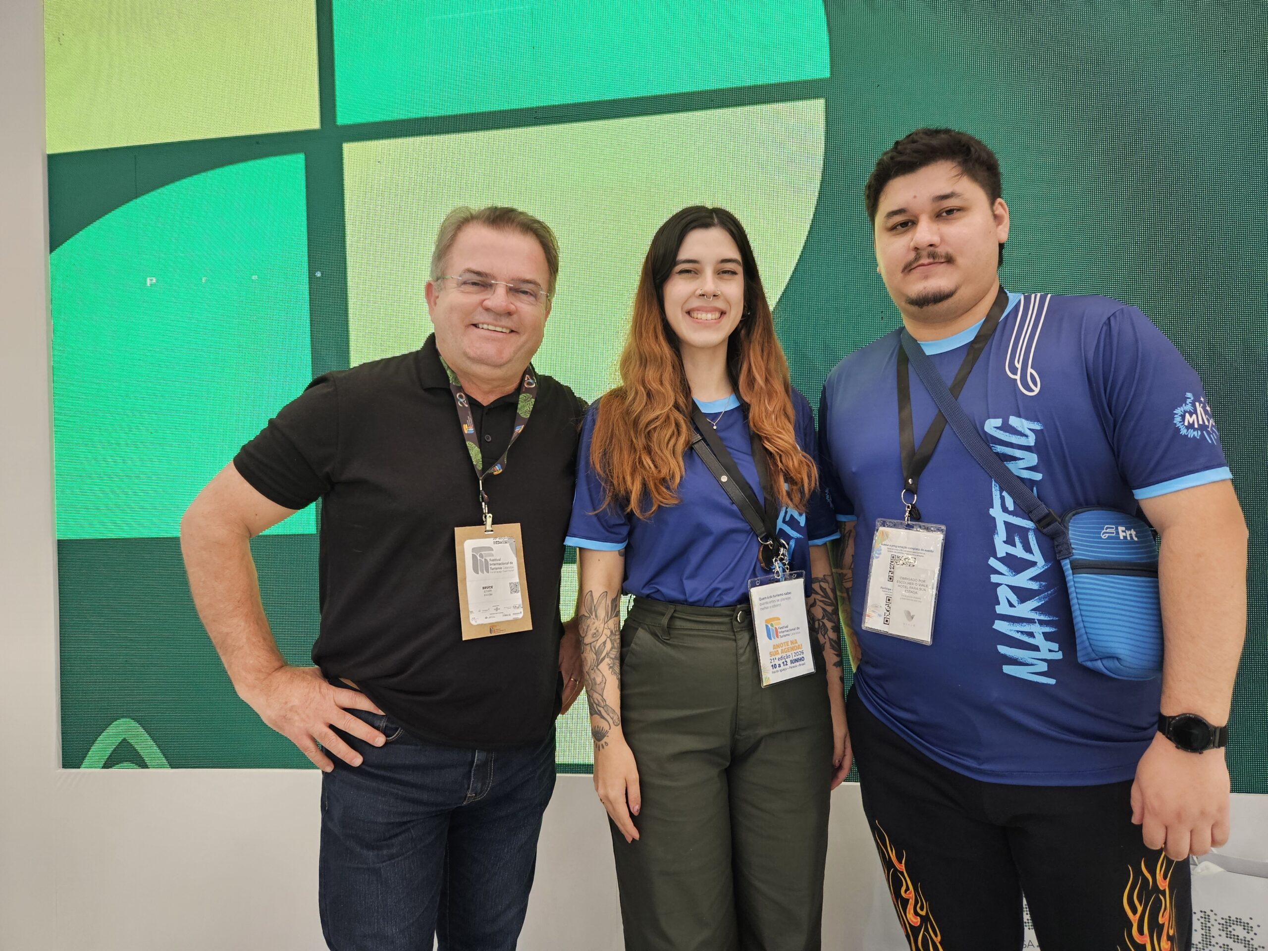 Bruce Brussolo, Fernanda Fioravanti e Andreas Hudson, da FRT Operadora Bruce Brussolo, Fernanda Fioravanti e Andreas Hudson, da FRT Operadora