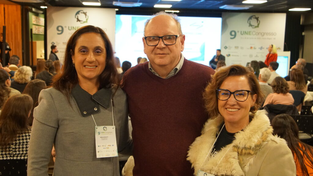 Marilia Delicato da MDM Potencialize, Luiz Vicente Basso, do Porto Alegre CVB e Andrezza Negrini do Balneário Camboriú CVB