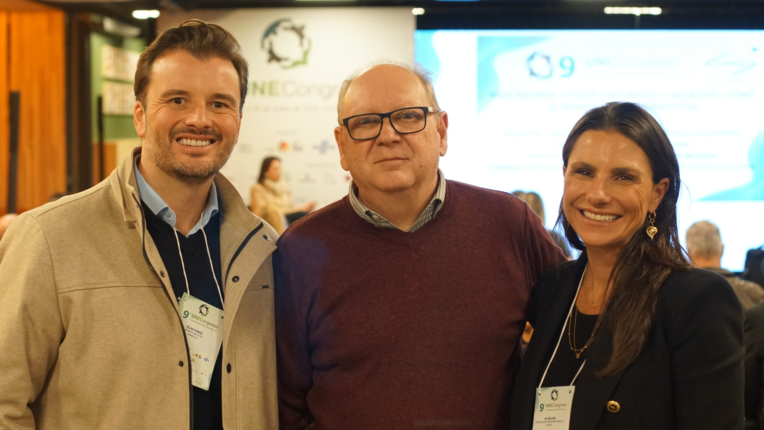 Felipe Fioreze do CVB Região das Hortênsias, Luiz Vicente Basso, do Porto Alegre CVB e Any Brocker do CVB Região das Hortênsias Felipe Fioreze do CVB Região das Hortênsias, Luiz Vicente Basso, do Porto Alegre CVB e Any Brocker do CVB Região das Hortênsias