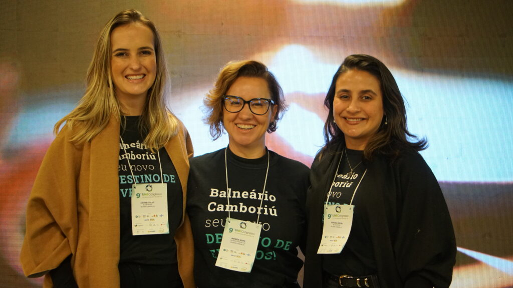 Ludiane Goulart, Andrezza Negrin e Morgana Pereira do Balneário Camboriú CVB