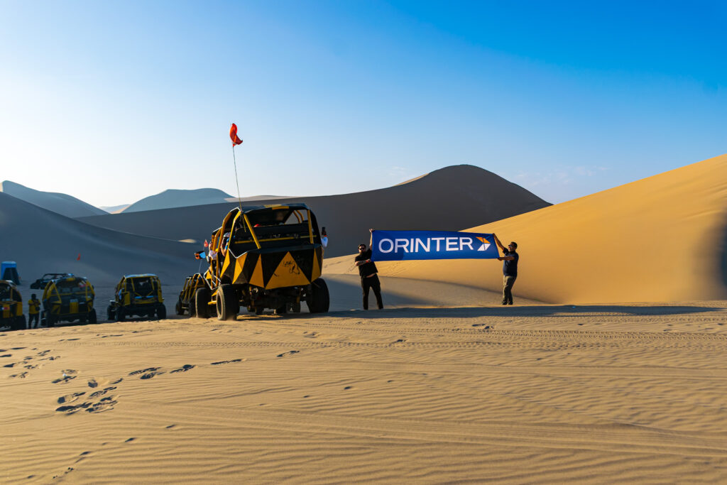A “linha de chegada” foi marcada com a bandeira da Orinter