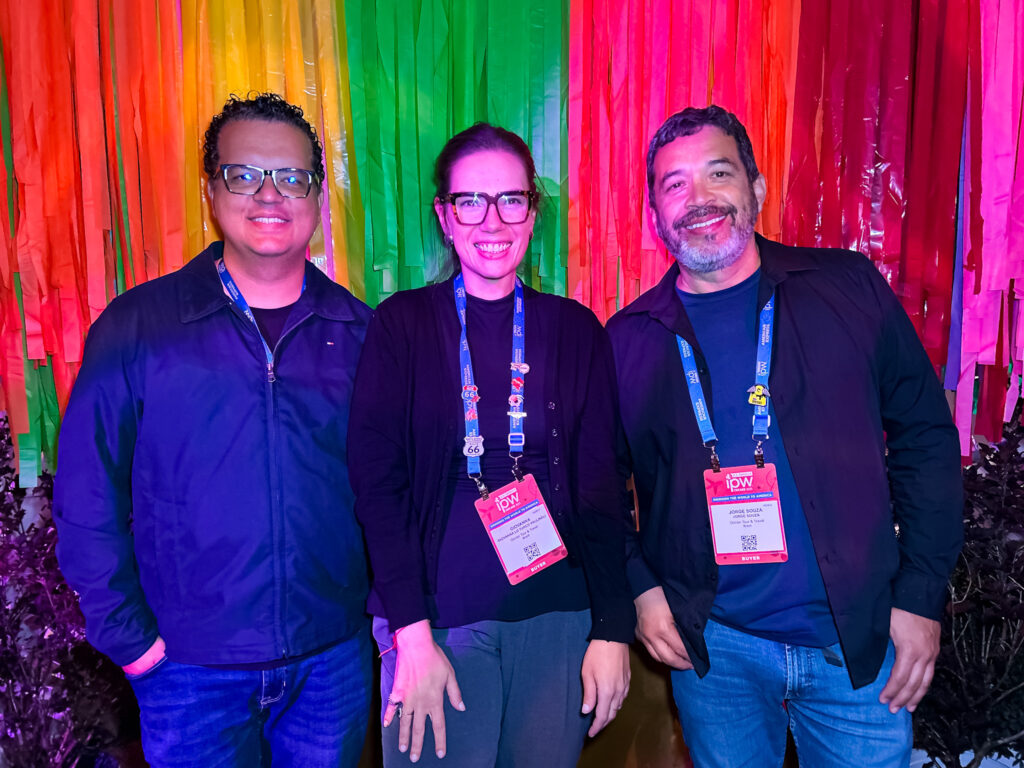 Alberto Baccarin, Giovana Paulineli e Jorge Souza, da Orinter