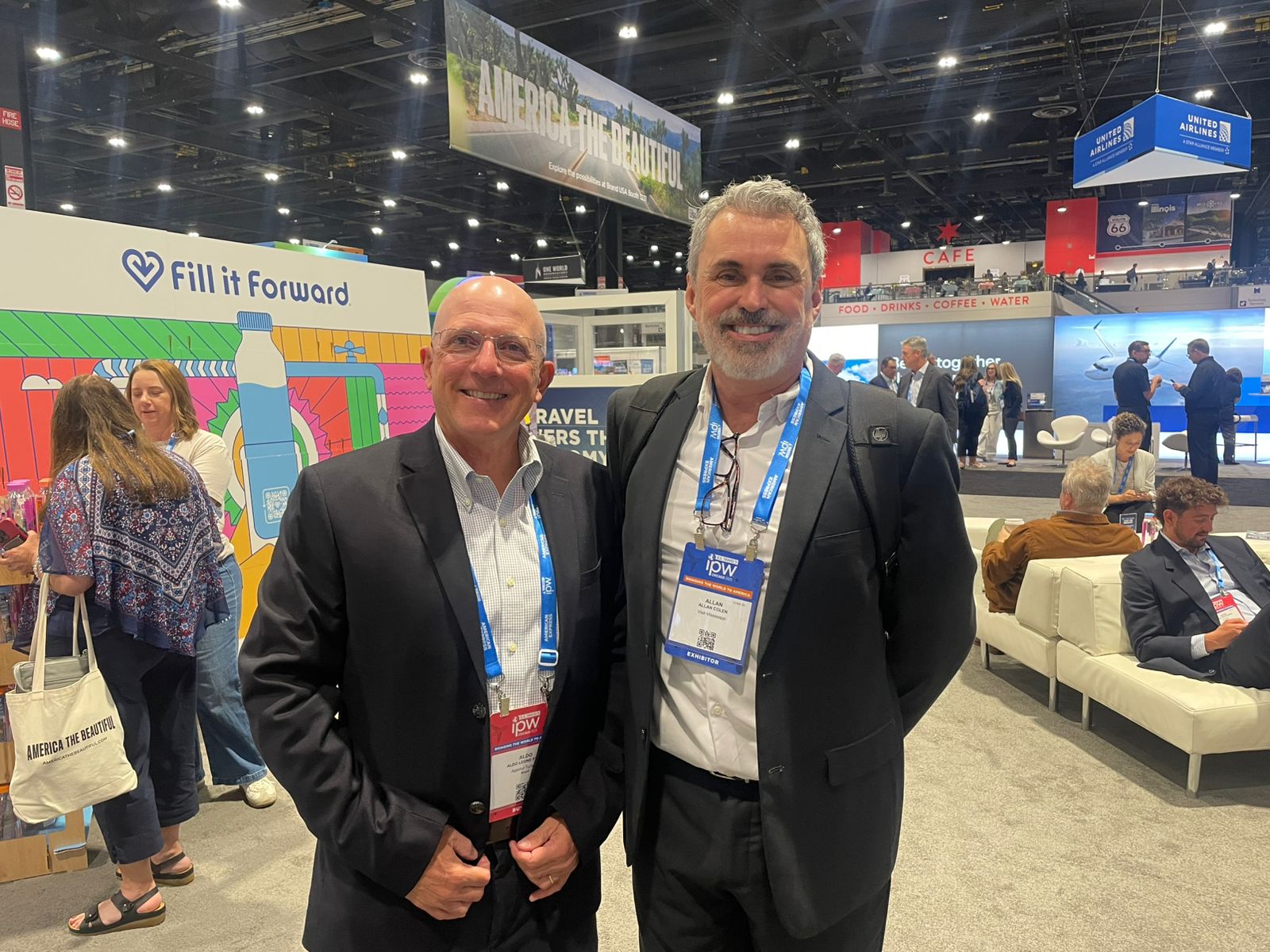 Aldo Leone, da Agaxtur e Allan Colen, da Travel South USA Aldo Leone, da Agaxtur e Allan Colen, da Travel South USA