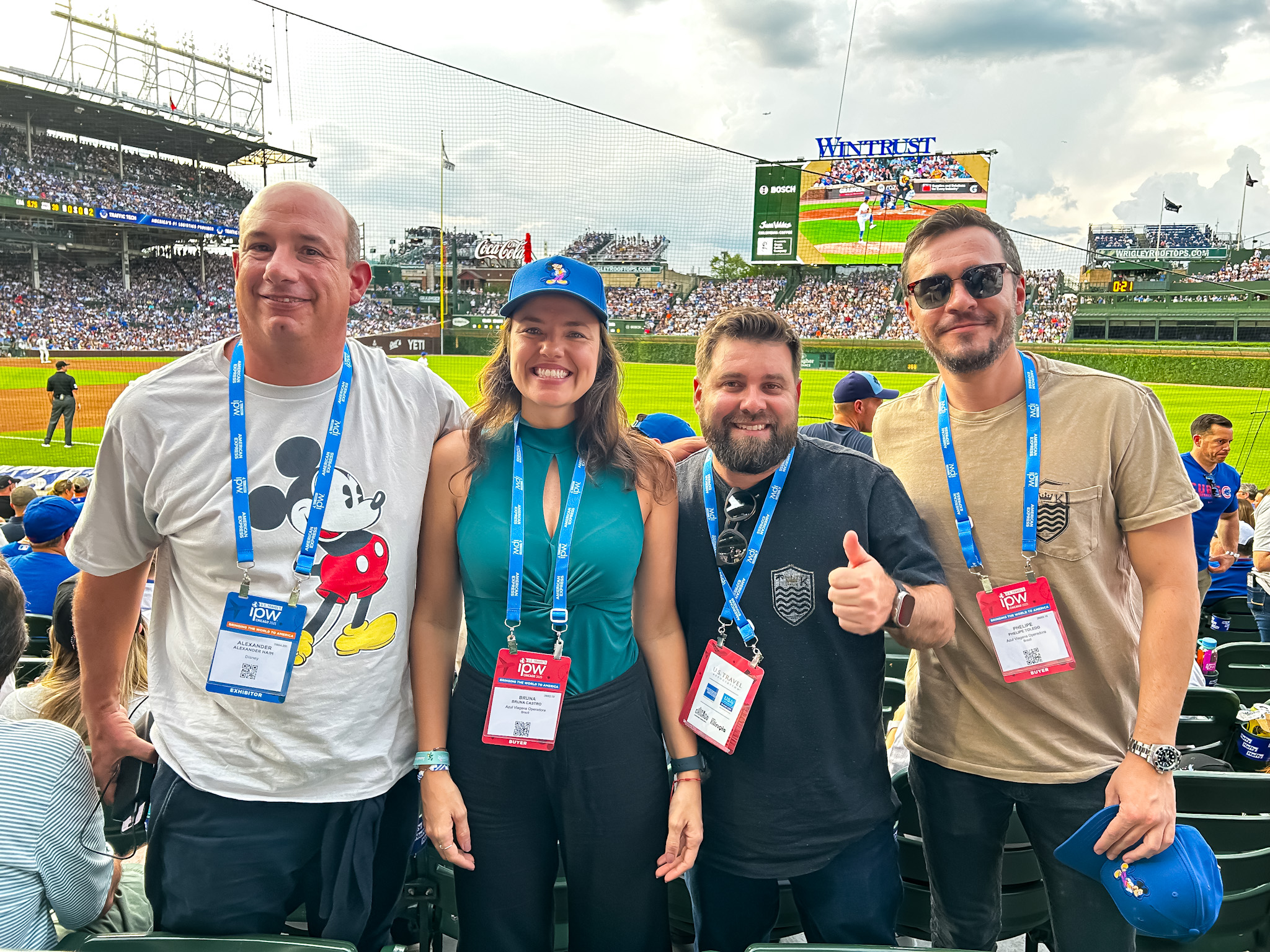 Alexandre Haim, da Disney com executivos da Azul Viagens