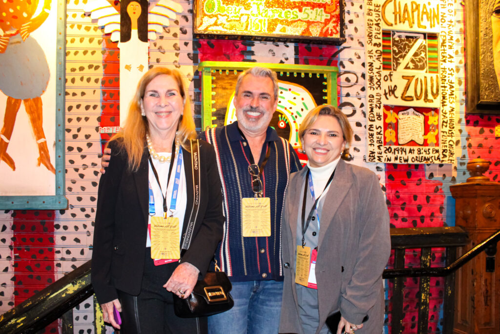 Allan Colen, do Travel South com Lúcia Mota e Lúcia Helena, da Nice Via Apia Turismo
