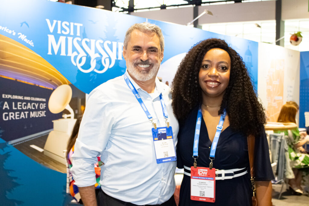 Allan Colen, do Visit Mississipi e Vilmara Souza, da Interep