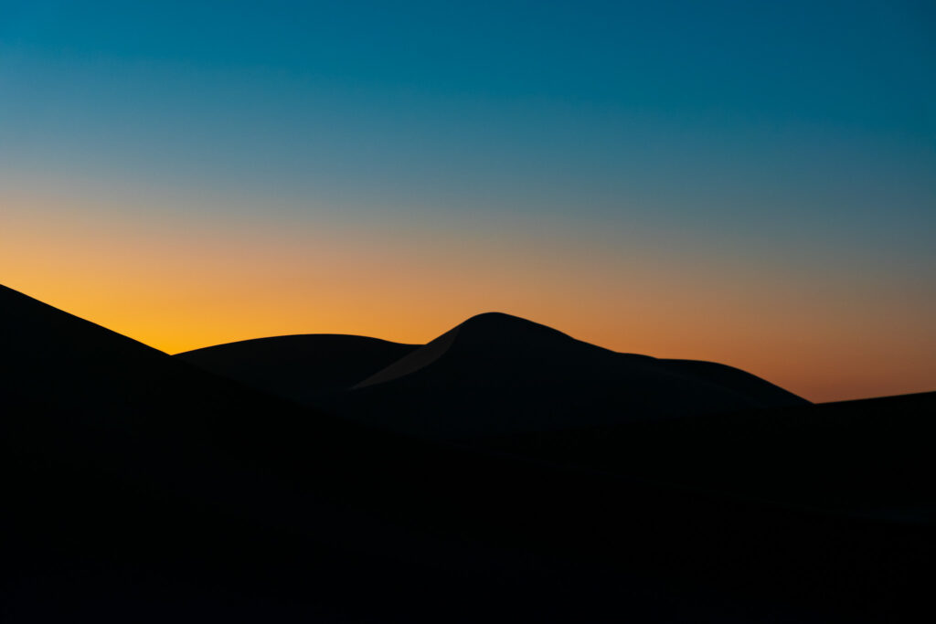 Anoitecer no deserto