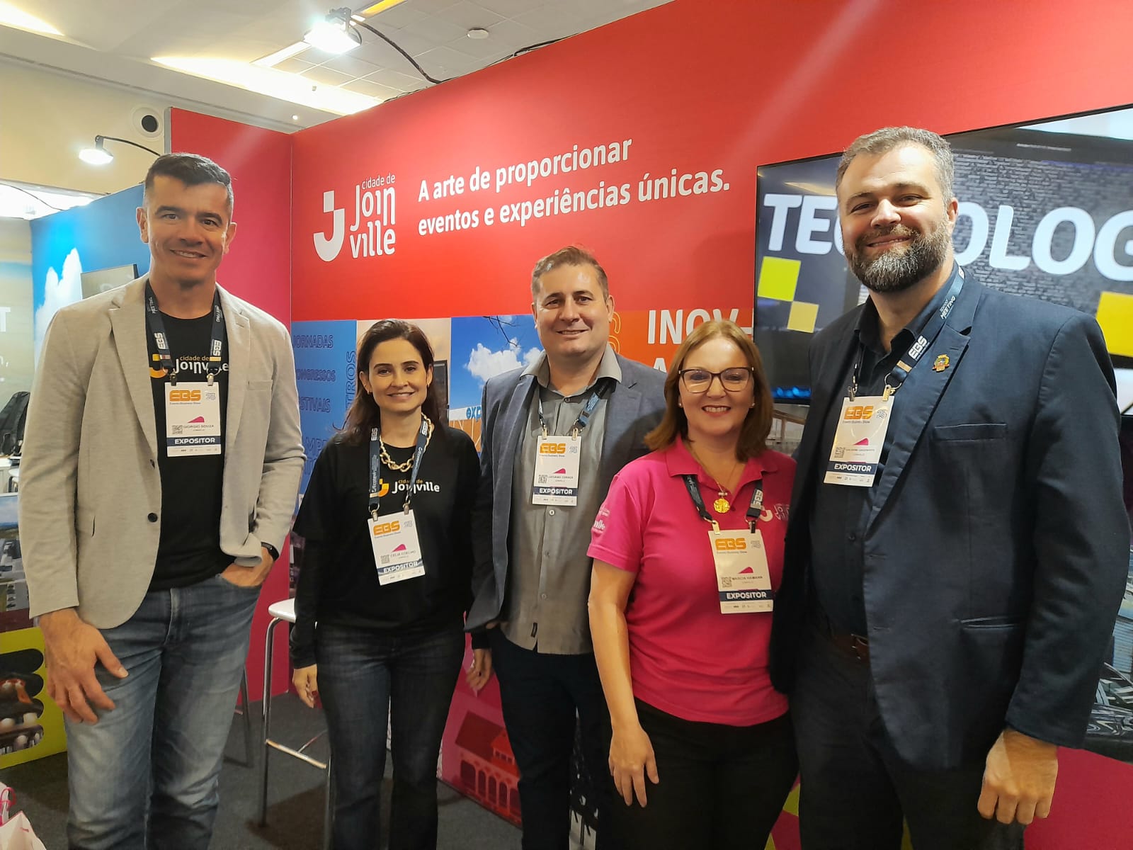 Giorgio Souza, Celia Coelho, Luciano Coradi, Marcia Hamann e Guilherme Gassenferth, de Joinville