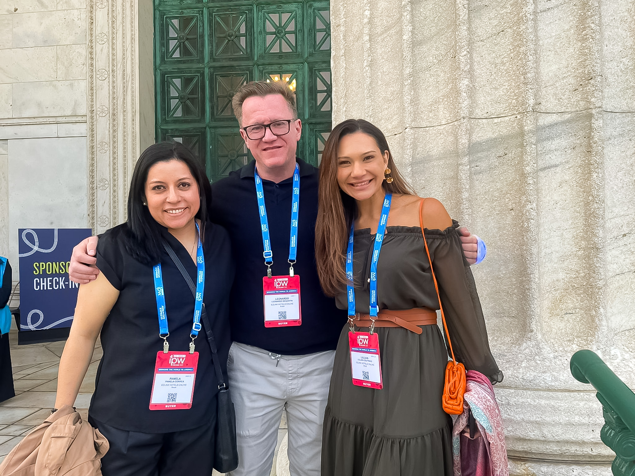 Pamela Correa, Leonardo Segantin e Lia Coutinho, da EZLink