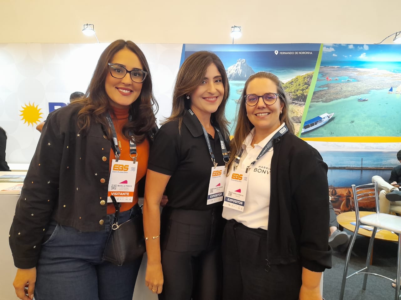 Marília Pires, Vanessa Nunes e Daniela Bencke, de Porto de Galinhas