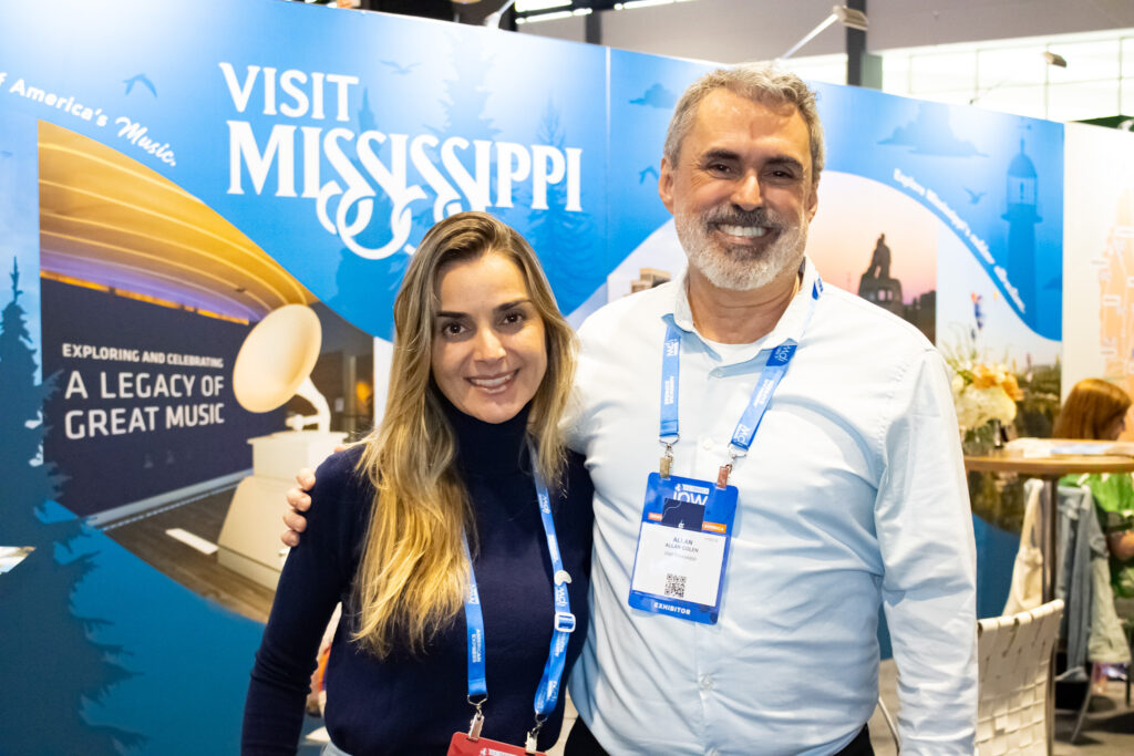 Thaís Machado, da FRT e Allan Colen, do Visit Mississipi
