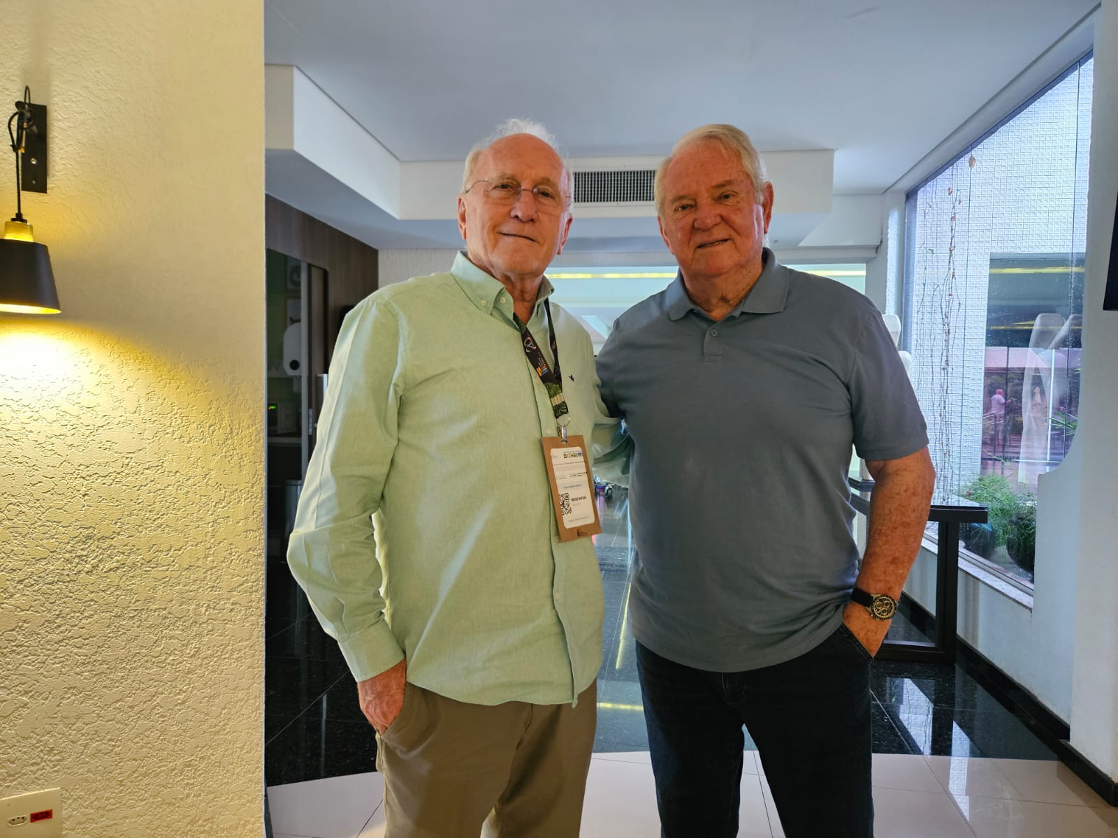Neuso Rafain, do Rafain Palace Hotel & Convention, e Roy Taylor, do M&E Neuso Rafain, do Rafain Palace Hotel & Convention, e Roy Taylor, do M&E