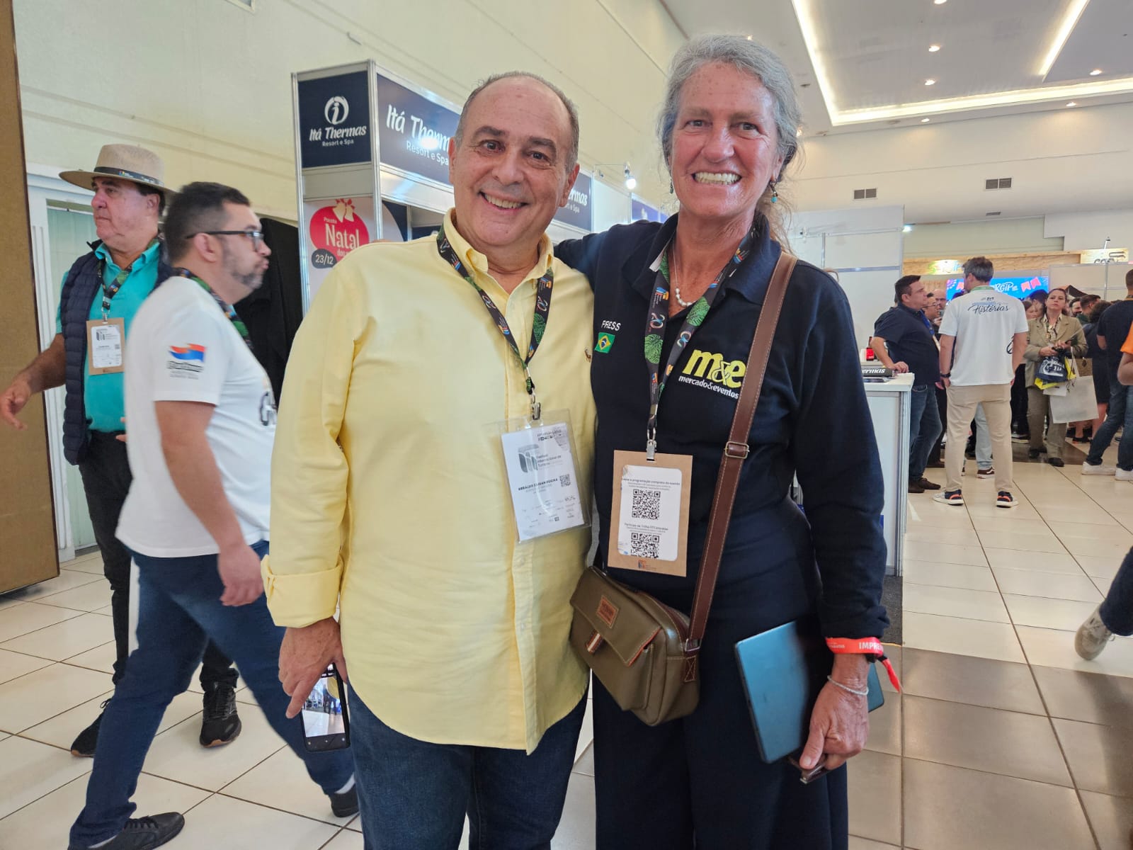 Geraldo Zaidan, da GR Turismo, e Mari Masgrau, do M&E Geraldo Zaidan, da GR Turismo, e Mari Masgrau, do M&E