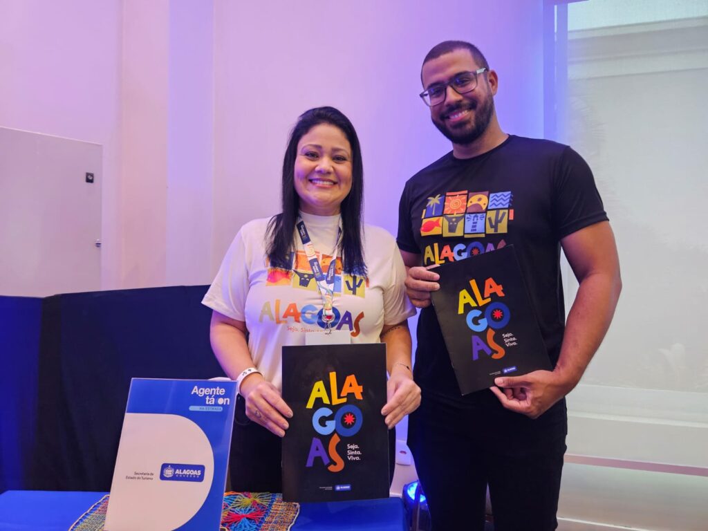 Livya Calheiros e Pablo Lima, secretaria de Turismo do Estado de Alagoas