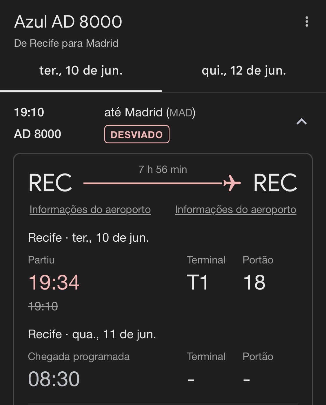 WhatsApp Image 2025 06 10 at 22.51.39 Voo inaugural entre Recife e Madri retorna após problema técnico e faz quase duas horas de voltas sobre o mar