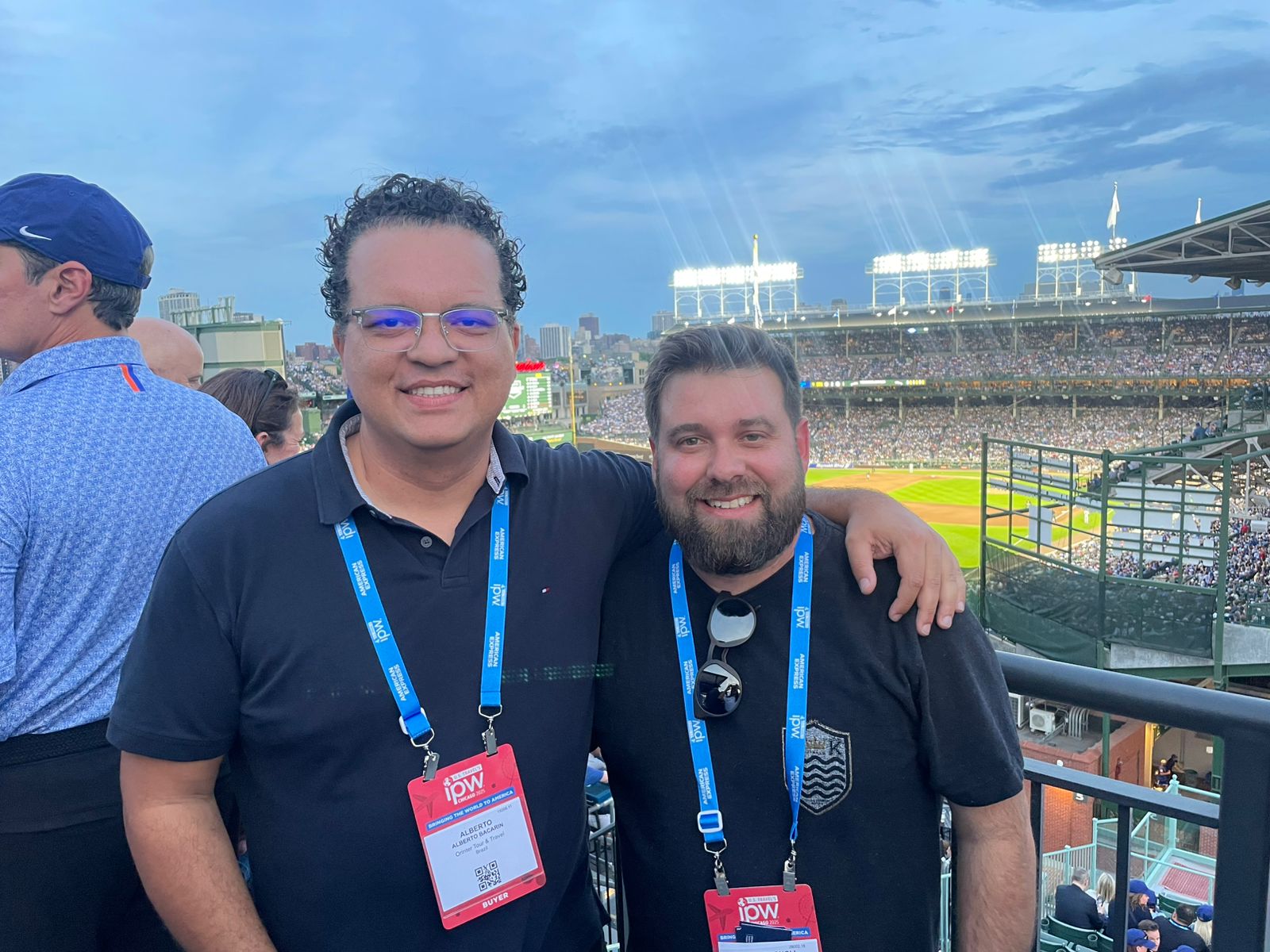 Alberto Bacarin, da Orinter, com Dirceu Tognoli, da Azul Viagens Alberto Bacarin, da Orinter, com Dirceu Tognoli, da Azul Viagens