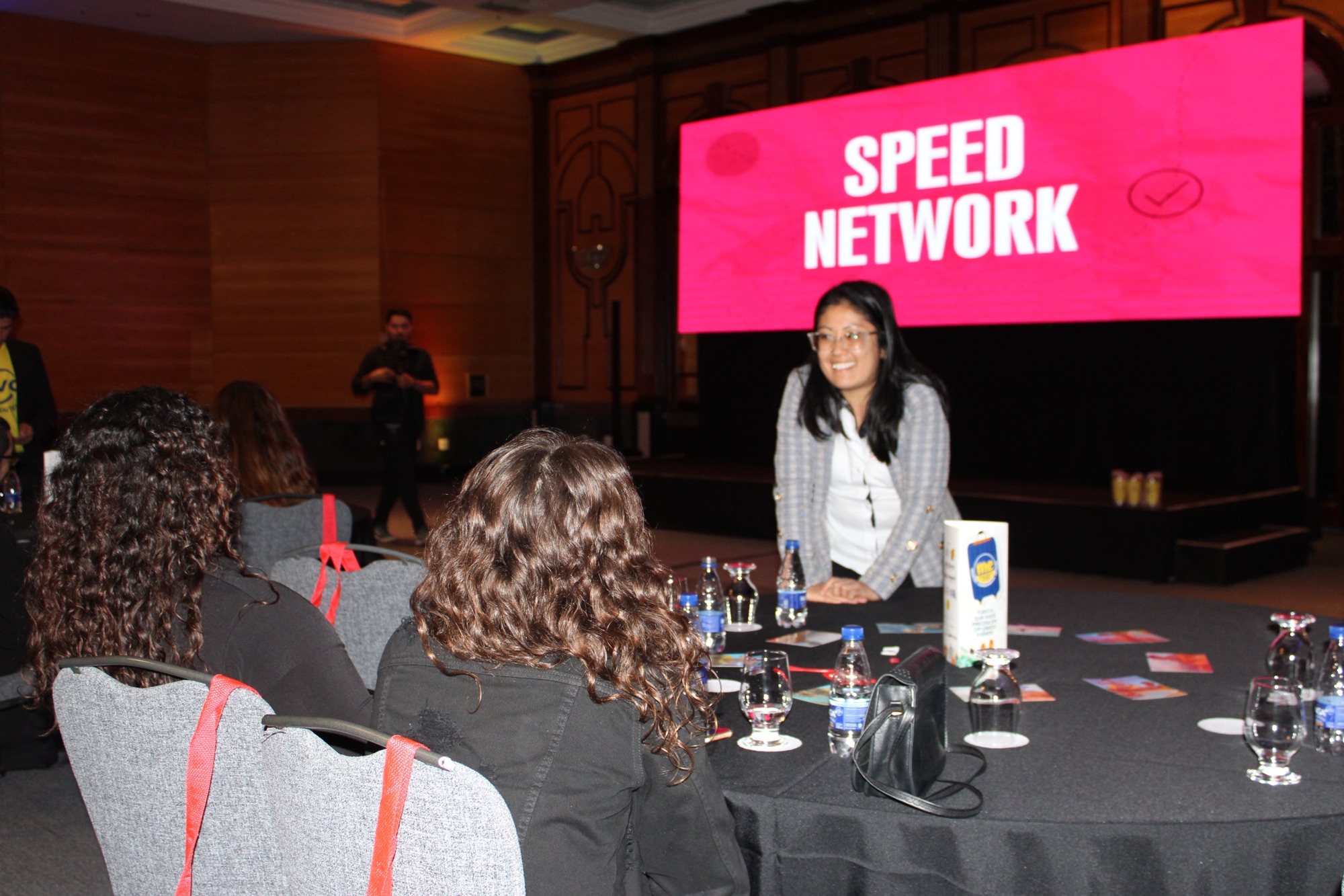 Denyse Kirihara, do Visite São Paulo Convention Bureau, durante o Speed Network