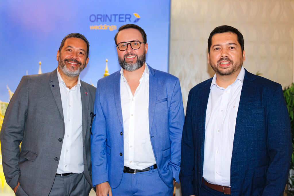 Casamentos crescem 66% na Orinter e operadora aposta em agente como parceiro-chave 2 Jorge Souza Roberto Sanches e Vinicius Chagas da Orinter Casamentos crescem 66% na Orinter e operadora aposta em agente como parceiro-chave