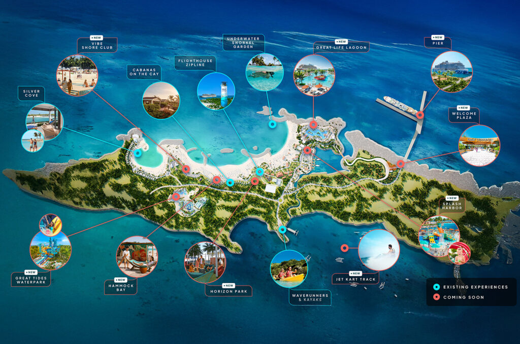 Mapa de Great Stirrup Cay (Divulgação/NCL)