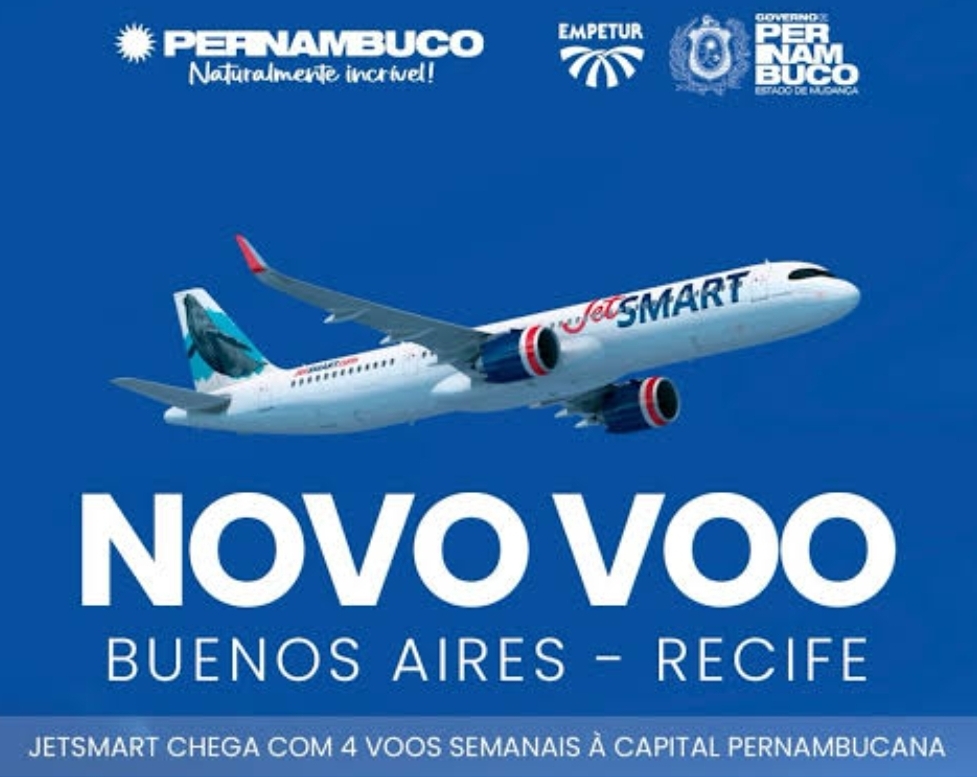 Pernambuco celebra inauguração de voo direto para Buenos Aires com a JetSMART 1 Screenshot 20250701 124153 Chrome Pernambuco celebra inauguração de voo direto para Buenos Aires com a JetSMART