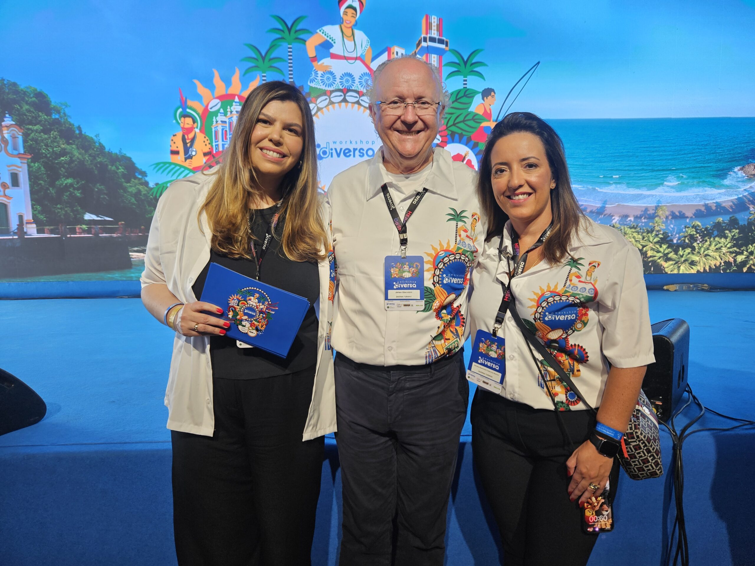 Mariana Azevedo, James Giacomini e Adriana Fredericce, da Diversa
