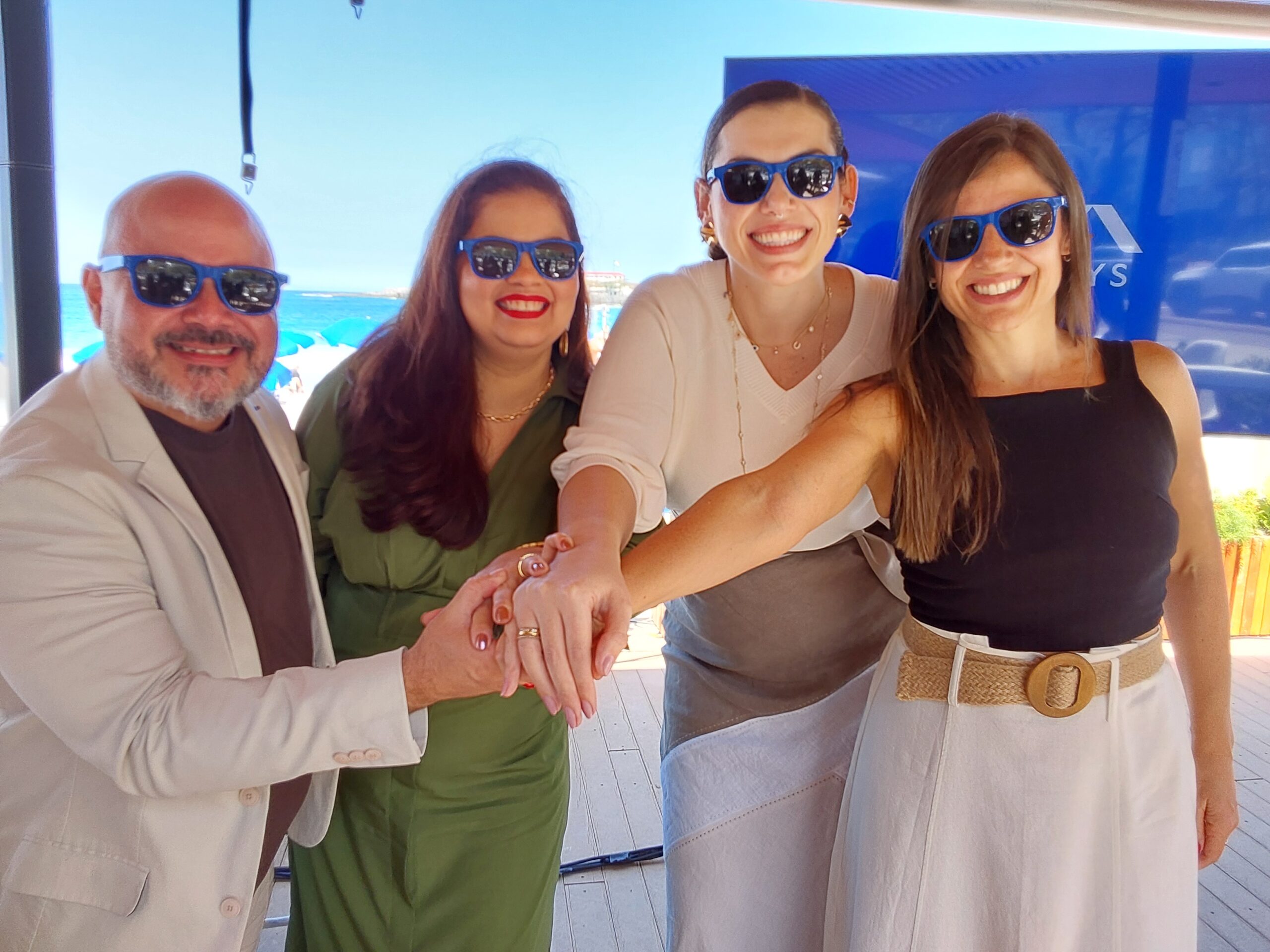 Murilo Cassino, Fabiana Lorenço, Thais Morillas e Sheila Fontana, da ITA Airways