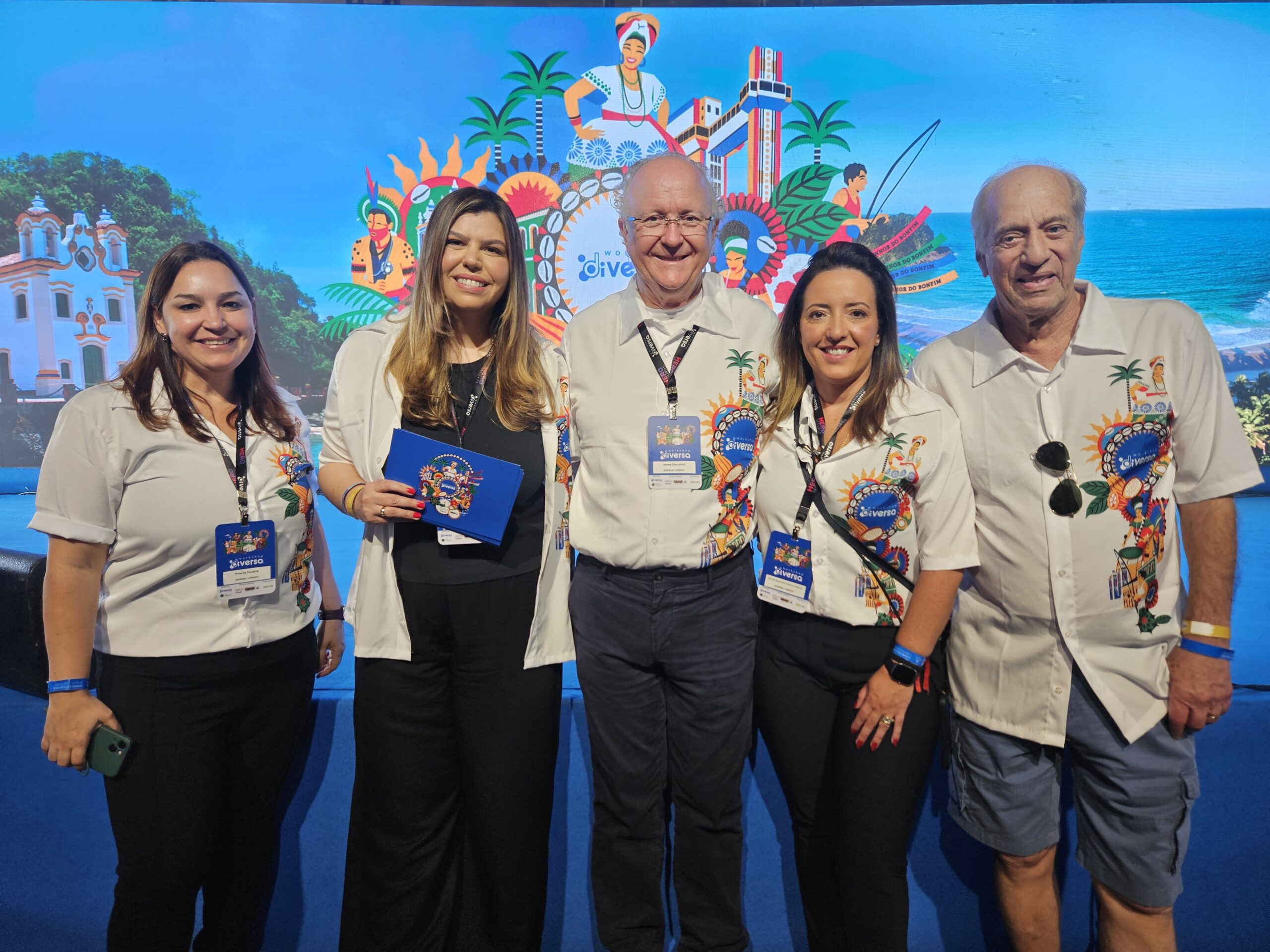 Priscila Fabri, Mariana Azevedo, James Giacomini, Adriana Fredericce e Arnaldo Franken, da Diversa