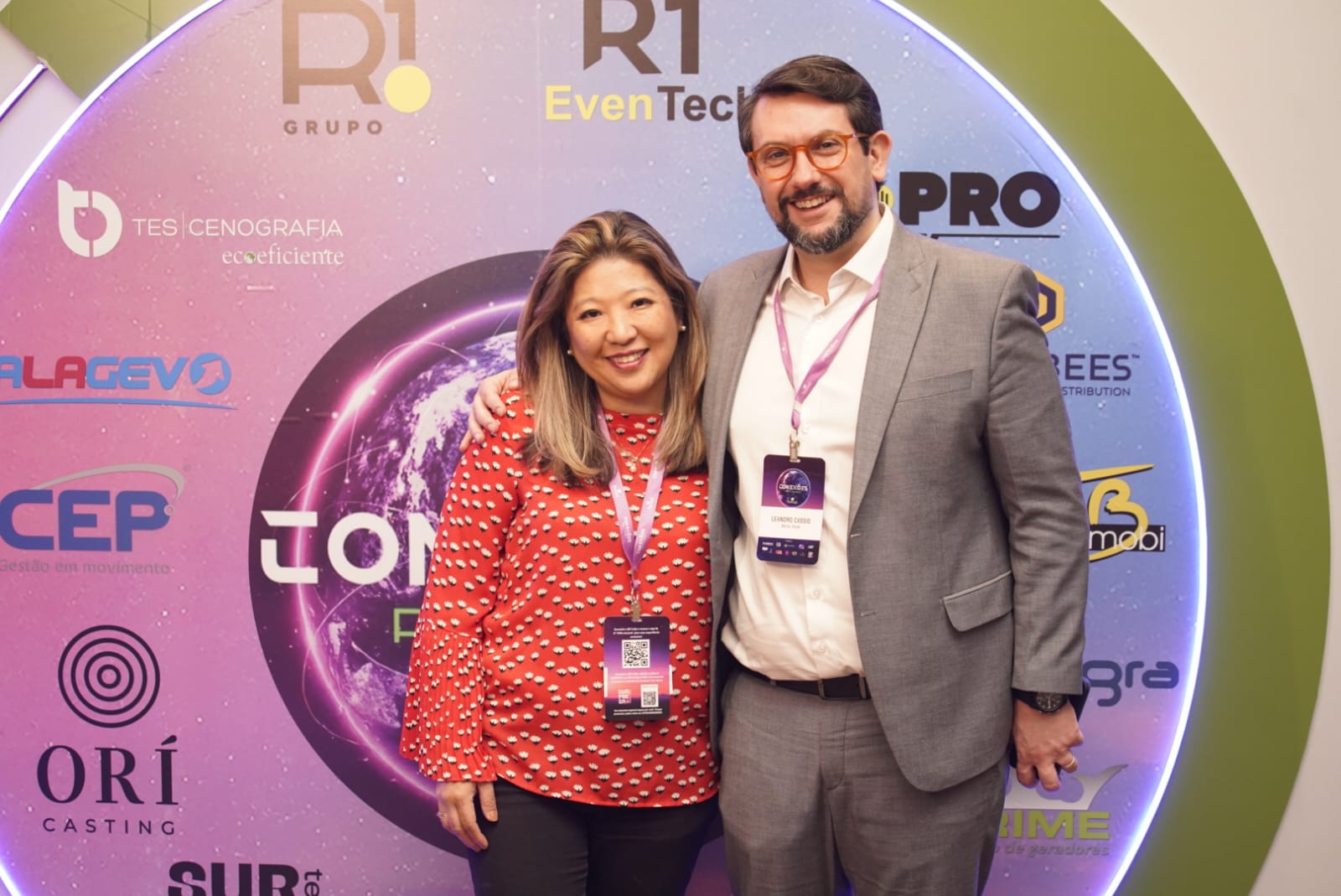 Patricia Yukari, da Cargill Agrícola SA; e Leandro Cassio, do Royal Palm