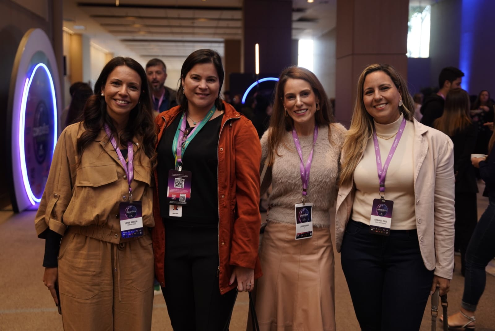 Joyce Macieri, da Minerva Foods; Ana Paula Zuppi, da Petrobras; Lenise Morais, da L7N; e Fernanda Tauil, do Grupo Edson Queiroz